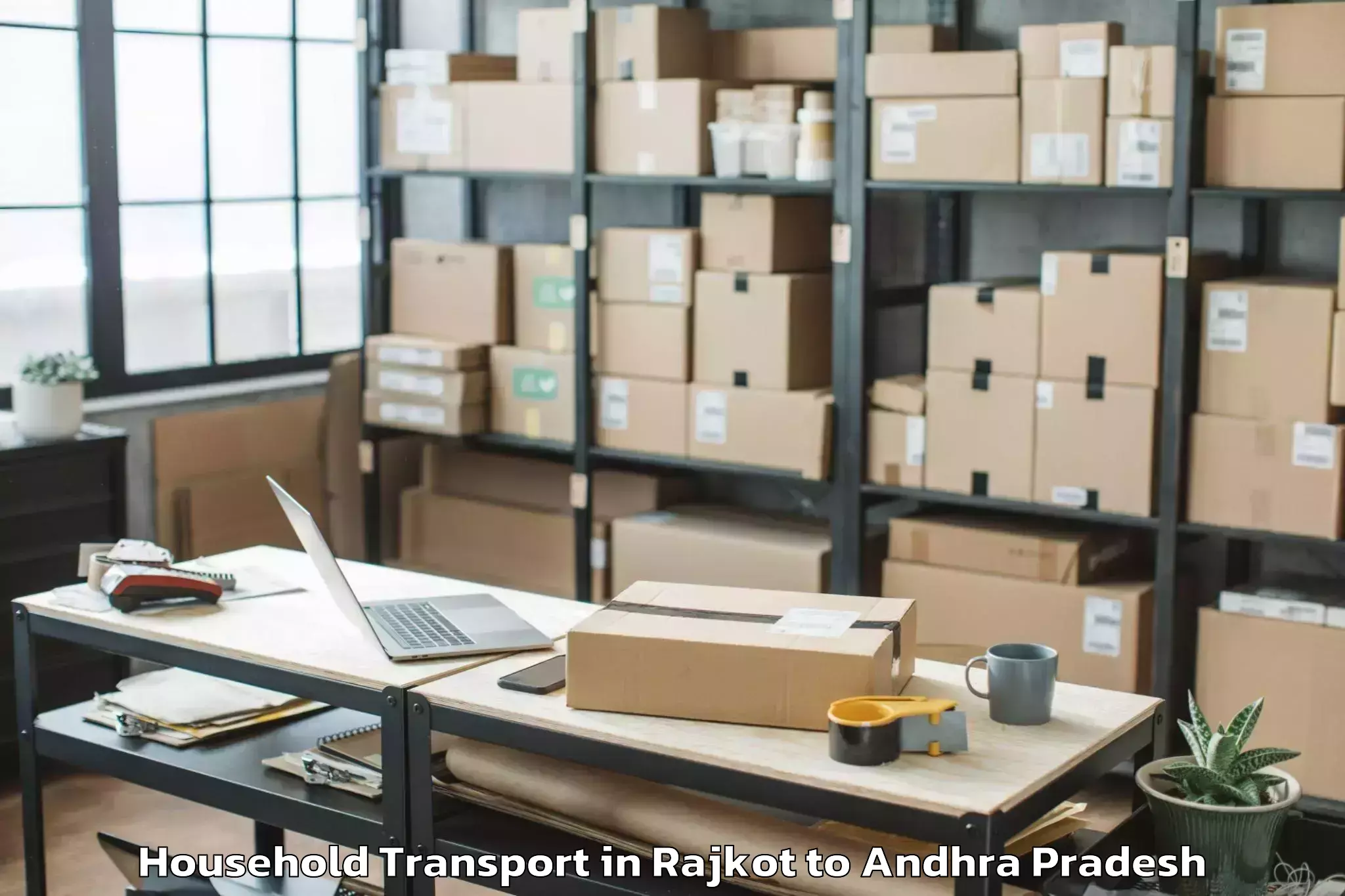 Trusted Rajkot to Pedda Kadubur Household Transport